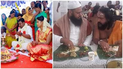 மசூதியில் கோலாகலமாக நடந்த "இந்து திருமணம்"..! மந்திரம் ஓதி தாலி கட்டிய மாப்பிள்ளை..! இந்துக்களும் இஸ்லாம் மக்களும் ஒருசேர வாழ்த்து..!
