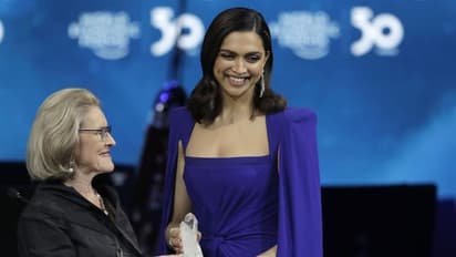 Deepika Padukone delivers emotional speech on battle with mental health, receives Crystal Award