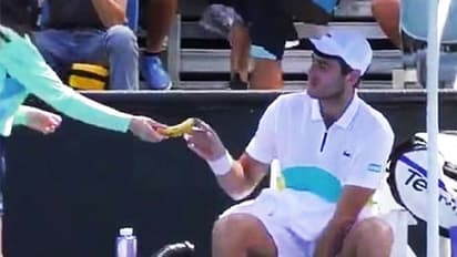 మరీ సాగించుకుంటున్నావ్, అరటిపండు తొక్క తీసుకోలేవా: ఆటగాడికి గడ్డిపెట్టిన అంపైర్