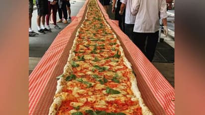 338 അടി നീളമുള്ള വമ്പന് പിസ; റെക്കോര്ഡ് സൃഷ്ടിക്കാനല്ല മറിച്ച്....