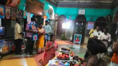 தர்மபுரி ஆதீனத்தை சந்தித்து ஆசி பெற்ற சௌந்தர்யா ரஜினிகாந்த்..! வைரலாகும் புகைப்படங்கள்..!