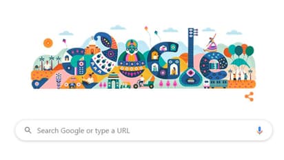 ৭১ তম সাধারণতন্ত্র দিবস বা প্রজাতন্ত্র দিবসে গুগল-এর ডুডল শুভেচ্ছা