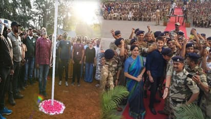 RRR సెట్స్ లో రిపబ్లిక్ డే సెలెబ్రేషన్స్.. సైనికులతో మహేష్!