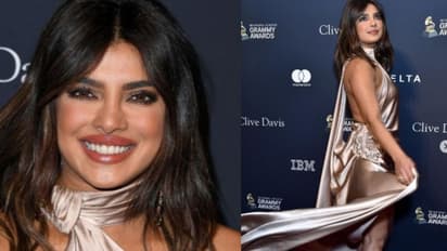 സാറ്റിന് ഡ്രസ്സില് ഗ്ലാമറസായി പ്രിയങ്ക ചോപ്ര