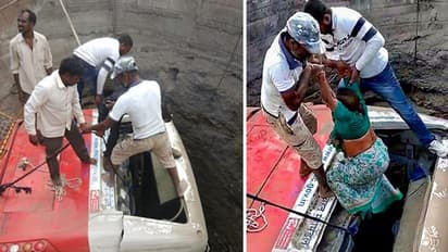 ఆటోను లాక్కుంటూ వెళ్లి బావిలో పడిన బస్సు : 26 మంది దుర్మరణం
