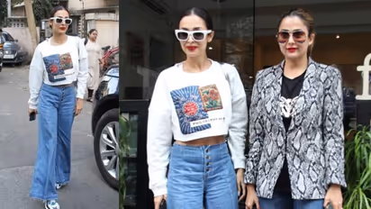 ലൂസ് ഡെനീം ജീൻസില്‍ 'സിംപിള്‍' ലുക്കില്‍ മലൈക;  സ്വീറ്റ്ഷർട്ടിന്‍റെ വില 'ഹെവി' !