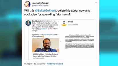 DGCA throws its weight behind airlines punishing Kunal Kamra, exposes liars