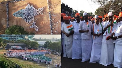 പൗരത്വ നിയമ ഭേദഗതിക്കെതിരെ മനുഷ്യഭൂപടം തീർത്ത് യുഡിഎഫ്, അണിനിരന്നത് ആയിരങ്ങൾ