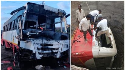 ഒമ്പതു പേരുമായെത്തിയ ഓട്ടോയിൽ ബസിടിച്ചു, ഇരുവണ്ടികളും മറിഞ്ഞത് കിണറ്റിലേക്ക്!