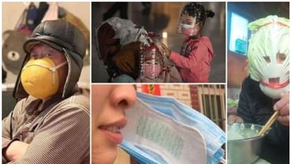 മാസ്കിന് ക്ഷാമം; പ്ലാസ്റ്റികും പച്ചക്കറിത്തോടും സാനിറ്ററി നാപ്കിനും മുതല് അടിവസ്ത്രങ്ങള് വരെ മാസ്കാക്കി ചൈനക്കാര്