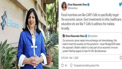 Budget 2020: బడ్జెట్ పై బయోకాన్ చీఫ్ ఆసక్తికర ట్వీట్