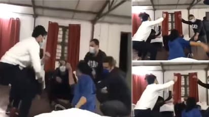 കൊറോണക്ക് മുന്നിലും തളരില്ല; നിരീക്ഷണ കേന്ദ്രത്തില് നൃത്തം ചെയ്ത് ചൈനയില് നിന്നെത്തിയ യുവാക്കള്, വീഡിയോ വൈറല്