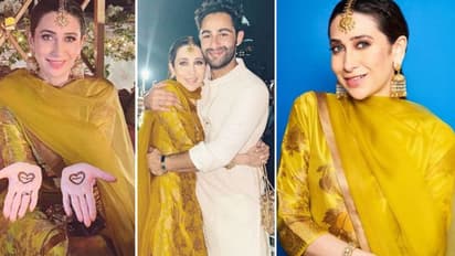 കരീഷ്മയുടെ 'ഗോള്ഡന് യെല്ലോ' സ്യൂട്ട്; വിവാഹപ്പാര്ട്ടികളില് കടമെടുക്കാം ഈ മാതൃക!