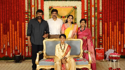 వడ్డే నవీన్ కుమారుడి పంచె కట్టు వేడుకలో చిరంజీవి.. సెలెబ్రిటీల సందడి(ఫొటోస్)