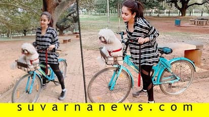 ಬಾಡಿಗೆ ಸೈಕಲ್ನಲ್ಲಿ ಶ್ವಾನ ಜೊತೆ ಪರೋಲ್ ಯಾದವ್ ಕಬ್ಬನ್ ಪಾರ್ಕ್ ರೌಂಡ್ಸ್!