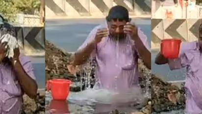 சாலையில் வீணாகிய தண்ணீர்..! சமூக ஆர்வலரின் செயலால் மிரண்டு போன அதிகாரிகள்..!