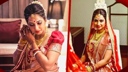 হাতে মেহেন্দি, মাথায় মুকুট, কনে সাজে ছবি শেয়ার করলেন শ্রেয়া