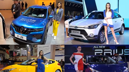 ఆటో ఎక్స్ పోలో కార్ల కంపెనీల జోష్ ....యాంకర్ల రాకతో