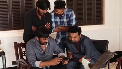 మెగాస్టార్ దగ్గర 3 మంకీస్ అతి విధేయత.. వీడియో చూశారా!