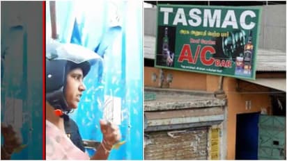 டாஸ்மாக் கடையை திடுதிடுப்பென்று இழுத்து பூட்டிய இளம்பெண்..! அதிர்ந்துபோன குடிமகன்கள்..!