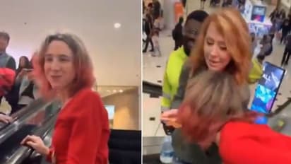 മറ്റുള്ളവരുടെ കയ്യില്‍ നിന്ന് ഭക്ഷണം തട്ടിപ്പറിക്കുന്ന യുവതി; വൈറലായി വീഡിയോ