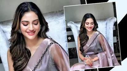 স্লিভলেস ব্লাউজ, শিফনের শাড়ি, ভিডিওতে নুসরত মাত দিলেন বলি-নায়িকাদের