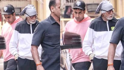 बेटे संग डायरेक्टर के ऑफिस के बाहर दिखे अमिताभ, लोगों ने पूछा अभिषेक के लिए काम मांगने गए थे?