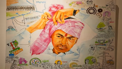 కేసీఆర్ బర్త్‌డే స్పెషల్: పెన్సిల్ స్కెచ్‌తో ఉద్యమ దళపతి జీవితం