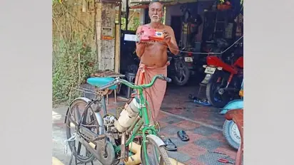 ചക്ക പൊളിക്കുന്ന യന്ത്രം, കരയിലും വെള്ളത്തിലും ഓടിക്കാവുന്ന സൈക്കിള്; 'പ്രതിഭയല്ല പ്രതിഭാസമാണ്' ഈ 65കാരന്