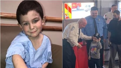 തീപിടിച്ച വീട്ടില് നിന്ന് രക്ഷിച്ചത് ഏഴ് പേരെ; ഒറ്റ രാത്രികൊണ്ട് സൂപ്പർ ഹീറോയായി അഞ്ച് വയസുകാരന്