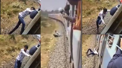ഓടുന്ന ട്രെയിനിൽ തൂങ്ങിക്കിടന്ന് അഭ്യാസം, ഒടുവിൽ പിടിവിട്ട് യുവാവ് താഴേക്ക്; വീഡിയോ പങ്കുവച്ച് പീയുഷ് ഗോയല്