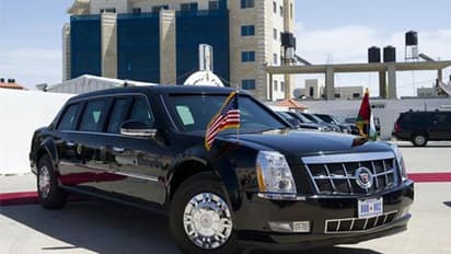 6.5 ಟನ್ ತೂಕದ ಟ್ರಂಪ್ ಕಾರಿಂದ ಆಗ್ರಾದಲ್ಲಿ ನಡುಕ!