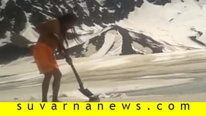 ಮೈನಸ್ ಟೆಂಪರೇಚರ್ ಹಿಮದ ನಡುವೆ ಆ ಸಾಧು ಓಡಾಡಿದ ವಿಡಿಯೋ ನಿಜವಾ?