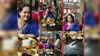 Aparajita Adhya : অপরাজিতার 'আইবুড়োভাত', বিয়ের ২৪ বছর পর কব্জি ডুবিয়ে খেলেন অভিনেত্রী