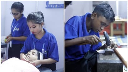 പൊന്നൊരുക്കി അഭിജിത്ത്, അണിയിച്ചൊരുക്കി സത്യ; നൈപുണ്യ മേളയിൽ തിളങ്ങി കൊച്ചുതാരങ്ങള്