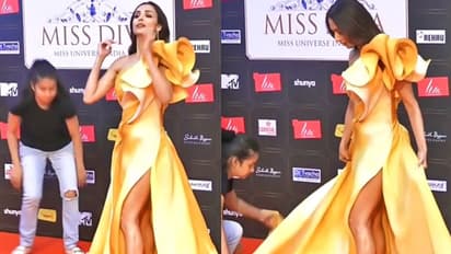 পোশাক তো নয় যেন কাপড়ে রোল, তাও উন্মুক্ত হল মালাইকার আবেদন