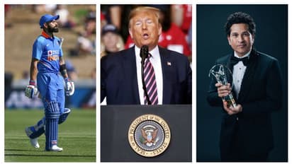 বেসবলের দেশ থেকে এসে মোতেরায় ছক্কা হাকালেন ট্রাম্প, নিলেন সচিন-বিরাটের নাম