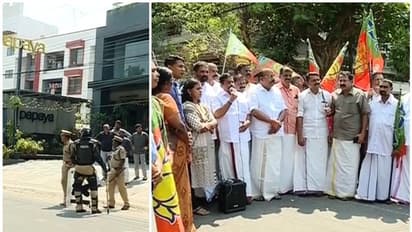 കരുണ സംഗീത നിശ വിവാദം: ആഷിഖ് അബുവിന്‍റെ കഫേ പപ്പായയിലേക്ക്  ബിജെപി മാര്‍ച്ച്