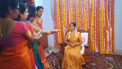 ಮದುವೆ ಸಂಭ್ರಮದಲ್ಲಿ ನಿವೇದಿತಾ - ಚಂದನ್; ನವಜೋಡಿಗಳು ಕಂಗೊಳಿಸುತ್ತಿರುವುದು ಹೀಗೆ!