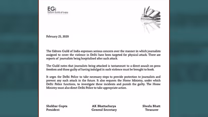 Twitterati question Editor Guild’s silence over violence against journalists in Shaheen Bagh