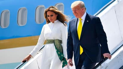 நாடு திரும்பிய கையோடு இந்தியா குறித்து டிரம்ப் போட்ட டுவிட்..!! சாப்பிட்ட கை காய்வதற்குள் இப்படியா..!!