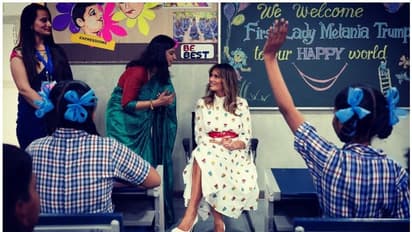 ഹാപ്പിനെസ് ക്ലാസുകളുടെ ചിത്രങ്ങളും വീഡിയോയും ട്വിറ്ററിൽ  പങ്കുവച്ച് മെലാനിയ ട്രംപ്