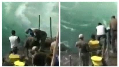 দেবপ্রয়াগে খরস্রোতা নদীতে পা পিছলে গেল প্রধান বিচারপতির, দেখুন সেই ভয়ঙ্কর মুহুর্তের ভিডিও