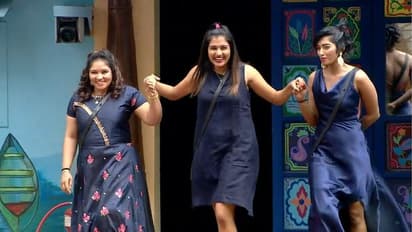 ബിഗ് ബോസില് തിരിച്ചെത്തിയ രേഷ്മ, എലീന, ദയ എന്നിവരെ കെട്ടിപ്പിടിച്ച് വരവേറ്റ് രജിത്തും കൂട്ടരും