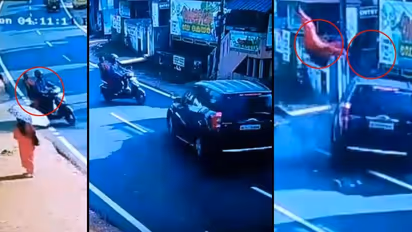 കൂട്ടിയിടിയില് പറന്നു പൊങ്ങി സ്കൂട്ടര് യാത്രികര്; ഞെട്ടിക്കും വീഡിയോ!