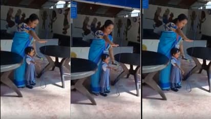 മൈക്കിലൂടെ കൂട്ടുകാർക്ക് പ്രതിജ്ഞ ചൊല്ലികൊടുത്ത് കുഞ്ഞുമിടുക്കി; കയ്യടിച്ച് സോഷ്യൽ മീഡിയ-വീഡിയോ വൈറൽ