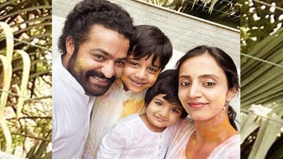 హోలీ స్పెషల్.. జూనియర్ ఎన్టీఆర్ ఫ్యామిలీ పిక్ వైరల్!