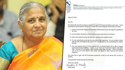Coronavirus: Sudha Murthy offers help, asks Karnataka CM to set up hospital