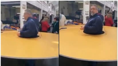 കൊറോണാ വൈറസിൽ നിന്ന് അകലം പാലിക്കാൻ 'ഡിസ്ക്' ധരിച്ച് ഇറ്റലിക്കാരന്റെ പ്രതിരോധം