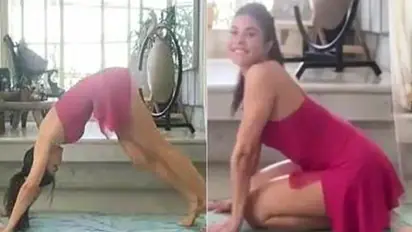 Coronavirus outbreak: Jacqueline Fernandez shows yoga poses to fight COVID-19